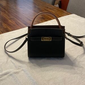 Tory Burch Black and Brown Mini Bag